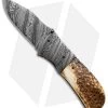Burr Oak Knives First Responder Knife Red Stag (3.5" Damascus) -Knife Shop burr oak first resp full dress 4 8