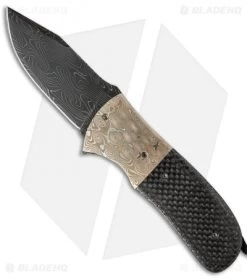 Burr Oak Knives First Responder Flipper #3 Knife LSCF/Mokume (3.5" Damascus)