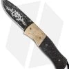 Burr Oak Knives Dress Sidewinder II Mokume/LSCF (3.5" Damascus)