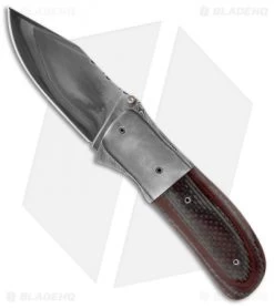 Burr Oak Knives First Responder Knife CF/Red G-10 (3.5" San Mai)
