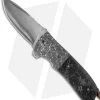 Burr Oak Knives Shard Flipper #1 Dress Knife Shred CF/Damascus (3.5" San Mai) -Knife Shop burr oak knives sharp flipper san m cm