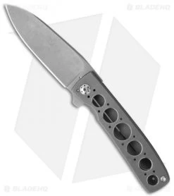 Brad Zinker FR1-SR Frame Lock Flipper Knife Titanium (3" Matte)