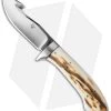Brad Zinker Gut Hook Skinner Fixed Blade Knife Stag (3.625" Polish) -Knife Shop bz gut hook skinner stag cm