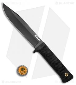 Cold Steel SRK Survival Rescue Knife Tactical Fixed Blade (6" Black SK-5) -Knife Shop cold steel srk tactical BHQ 52053 dl bottlecap
