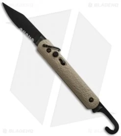 Colonial Knife Company M-729 Automatic Knife W/ Rescue Hook (Tan Serr)