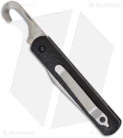 Colonial Knife Company M-724 Black Auto Rescue Military Knife W/Clip (3" Serr) -Knife Shop colonial knife company m724 black clip hook