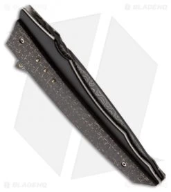 Corrie Schoeman X-Corpion Folder Flipper Knife W/ LSCF (3.25" Damascus) -Knife Shop corrie schoeman flipper damascus xcorpion side