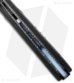 Corrie Schoeman T-Mate Flipper Knife Marbled Carbon Fiber (2.875" Damascus) -Knife Shop corrie schoeman t mate marble cf 9 2015 logo cm