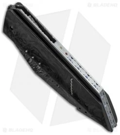 Corrie Schoeman X-Ploit Flipper Knife Marbled Carbon Fiber (3.25" Damascus) -Knife Shop corrie schoeman x ploit marbled bottom cm