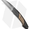 Corrie Schoeman X-Ist Liner Lock Knife Bronze/LSCF (3.5" Damascus) -Knife Shop corrie schoeman x157 lightning strike carbon steel bronze