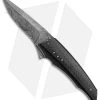Corrie Schoeman X-Corpion Flipper Knife LSCF (3.25" Damascus) -Knife Shop corrie schoeman xcorpion flipper damascus carbon fiber