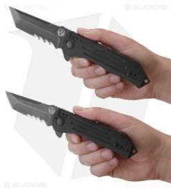 CRKT Ruger Knives 2-Stage Compact Tanto Flipper Knife (3.5" Black SW) R2103K -Knife Shop crkt ruger r2103k hand cm