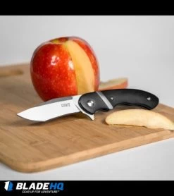 CRKT Philip Booth Snarky Recurve Liner Lock Flipper Knife (3.25" Satin) 7280 -Knife Shop crkt snarky recurve 7280 BHQ 71233 apple dl