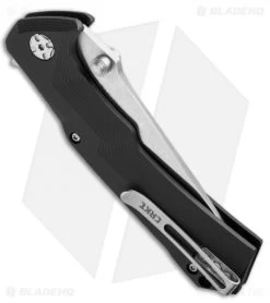 CRKT Tighe Tac Two Tanto Flipper Button Lock Knife GRN (3.25" Satin) 5235 -Knife Shop crkt tighe tac two tanto 5235 side cm