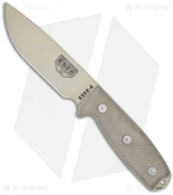 ESEE Knives ESEE-4P-DT-KO Knife (4.5" Tan Plain) *No Sheathing*