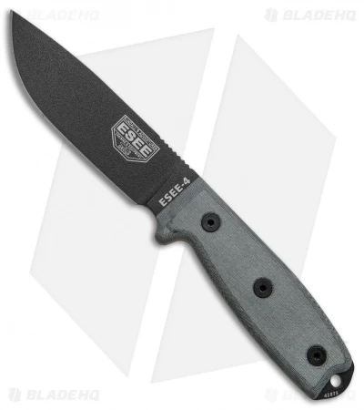 ESEE Knives ESEE-4P-B Fixed Blade Knife (4.5" Black) 3 ESEE Knives ESEE-4P-B Fixed Blade Knife (4.5" Black)