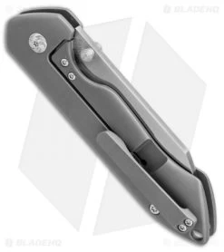 Kizer Degnan Guru Frame Lock Knife Titanium W/ Holes (3" Satin) Ki3504A1 -Knife Shop kizer guru milled thumb stud ti Ki3504A1 er side