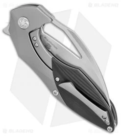 Kizer Isham Megatherium Frame Lock Knife Carbon Fiber (3.6" Stonewash) Ki4502 -Knife Shop kizer isham megatherium sw cf Ki4502A1 BHQ 52403 dl side