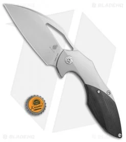Kizer Isham Megatherium Frame Lock Knife Carbon Fiber (3.6" Stonewash) Ki4502 -Knife Shop kizer isham megatherium sw cf Ki4502A1 BHQ 52403 dl size