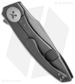 Kizer John Gray S.L.T. Flipper Knife Titanium (3.5" Stonewash) Ki4474A1 -Knife Shop kizer john gray slt ki4474a1 bhq 34535 cm side