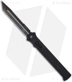 Paragon Estiletto-Tanto OTF Auto Knife (5.25" Black Plain/Serr)