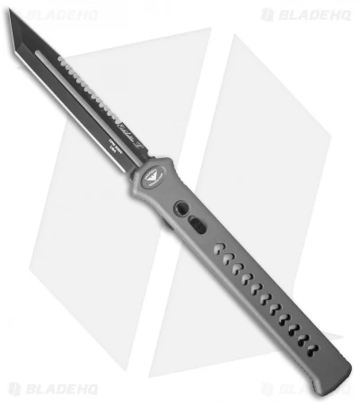 Paragon Estiletto Tanto OTF Automatic Gray Arrow (5.5" Black Serr) 3 Paragon Estiletto Tanto OTF Automatic Gray Arrow (5.5" Black Serr)