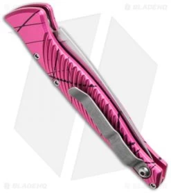 Piranha DNA Automatic Knife Pink Vein (3.25" Mirror) -Knife Shop piranha dna mirror plain pink side cm