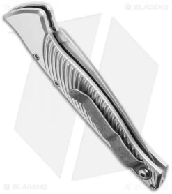 Piranha DNA Automatic Knife Silver (3.25" Mirror) 7 Piranha DNA Automatic Knife Silver (3.25" Mirror) -Knife Shop piranha dna mirror plain silver side cm
