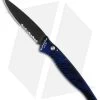 Piranha DNA Automatic Knife Blue Marble Tactical (3.25" Black Serr)