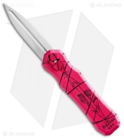 Piranha Excalibur OTF Automatic Knife Pink (3.2" Mirror)