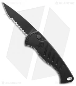 Piranha Fingerling Automatic Knife Tactical (2.5" Black Serr)