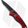 Piranha Fingerling Automatic Knife Red Tactical (2.5" Black Serr) -Knife Shop piranha fingerling red tactical serrated 2