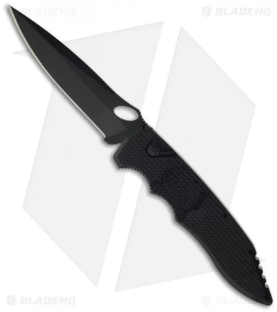 Piranha Mini Predator Black Tactical Automatic Knife (3.5" Black) 3 Piranha Mini Predator Black Tactical Automatic Knife (3.5" Black)