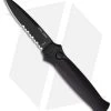 Piranha Mini-Guard Black Tactical Automatic Knife (2.9" Black Serr) -Knife Shop piranha miniguard black tactical serr