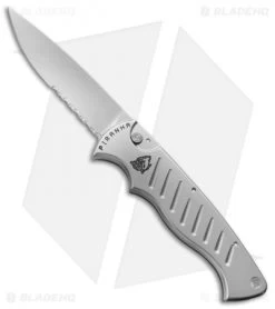 Piranha Pocket Automatic Knife Silver (3.2" Mirror Serr)