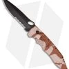 Piranha Predator Desert Camo Tactical Automatic Knife (4.1" Black Serr) -Knife Shop piranha predator camo tactical serr