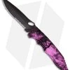 Piranha Predator Automatic Knife Plum Tactical (4.1" Black Serr) -Knife Shop piranha predator plum tactical serr