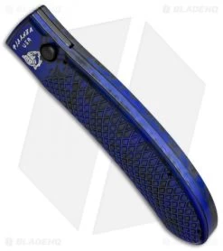 Piranha Toxin Automatic Knife Blue (3.75" Black Serr) -Knife Shop piranha toxin blue tactical ser bottom cm
