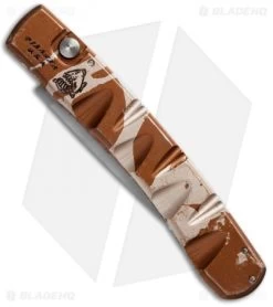 Piranha Virus Automatic Knife Desert Camo (3.25" Black) -Knife Shop piranha virus camo mirror plain side front