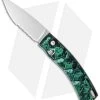 Piranha X Automatic Knife Green (3.3" Mirror Serr) -Knife Shop piranha x green mirror serrated