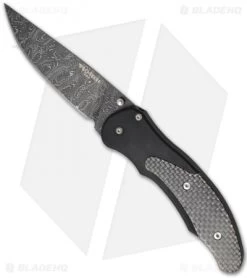 Pro-Tech Defiance Limited Damascus D/A Auto Knife W/Carbon Fiber 1800-D