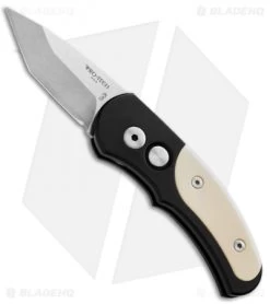 Pro-Tech Runt J4 Tuxedo Automatic Knife Ivory Micarta (Tanto Stonewash) 5451