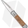 Pro-Tech Steel Custom Godfather Knife W/ Maple Burl (4" Satin Plain) 947 1 Pro-Tech Steel Custom Godfather Knife W/ Maple Burl (4" Satin Plain) 947 -Knife Shop protech 947 godfather steel custom limited satin