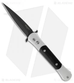 Protech The Don Automatic Knife W/ Black G-10 (3.5" Black Plain) 1718
