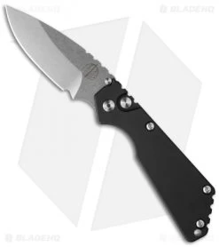 Strider + Pro-Tech SnG AutoKnife Solid Black Aluminum (3.5" Stonewash) 2401