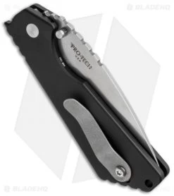 Strider + Pro-Tech SnG AutoKnife Solid Black Aluminum (3.5" Stonewash) 2401 -Knife Shop protech strider sng 2401 side cm