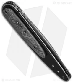 Corrie Schoeman Large Raindrop Liner Lock Knife Damascus/G-10 (3.5" Damascus) -Knife Shop schoeman large raindrop 11 2014 side