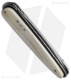 Corrie Schoeman Large Raindrop Liner Lock Knife Giraffe Bone (3.6" Satin) -Knife Shop schoeman lg raindrop giraffe satin cm side