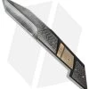 Corrie Schoeman Persian Flipper Folder LSCF/Bronze (3.25" Damascus) -Knife Shop schoeman persian lscf bronze cm