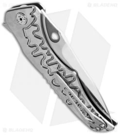 Brian Tighe Custom Tighe Drip Button Lock Knife Titanium (3.75" Polish SW) -Knife Shop tighe drip gray polished side cm